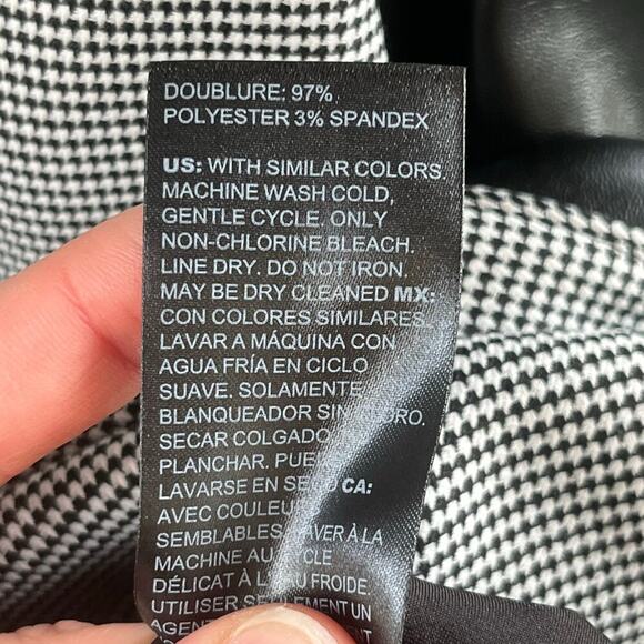 White House Black Market Vegan Leather Houndstooth Sheath Dress Size 10. NEW - Picture 13 of 13